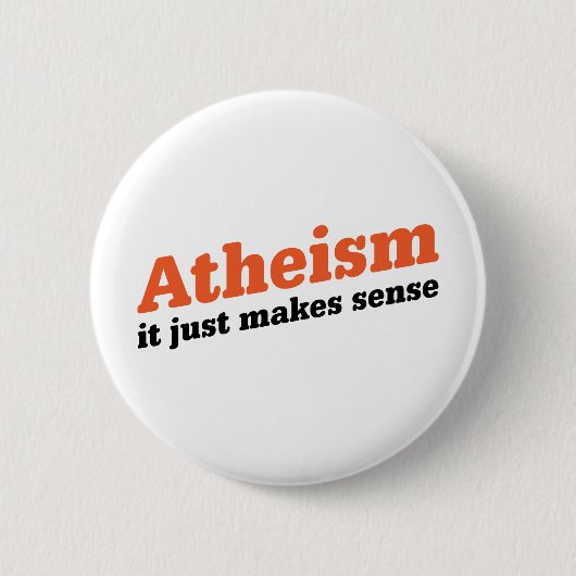 Atheïsme maakt zin ronde button 5,7 cm (Voorkant)