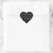 Atheïsme Monogram (op zwarte Stickers) Hart Sticker (Tas)