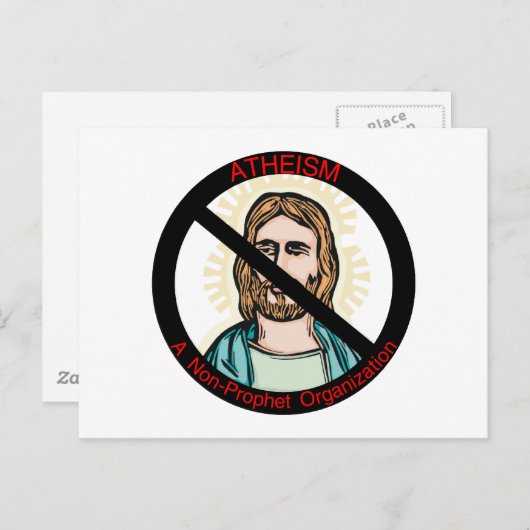 Atheïsme Non Prophet Briefkaart (Voorkant / Achterkant)