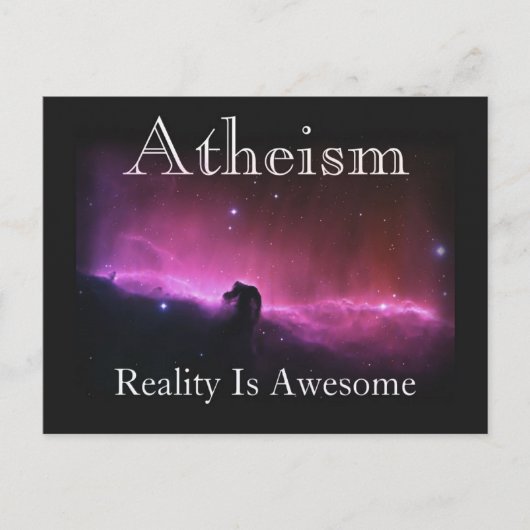 Atheïsme, Realiteit is geweldige Briefkaart (Voorkant)