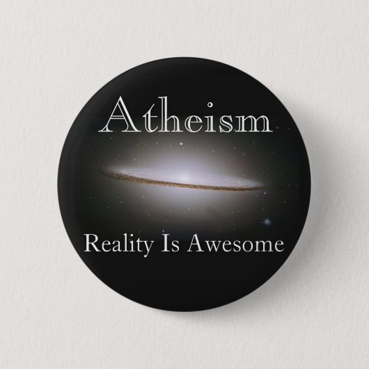 atheïsme , realiteit is geweldige ronde button 5,7 cm (Voorkant)