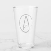 Atheïsme symbool - Atheïstisch teken Glas (Achterkant)
