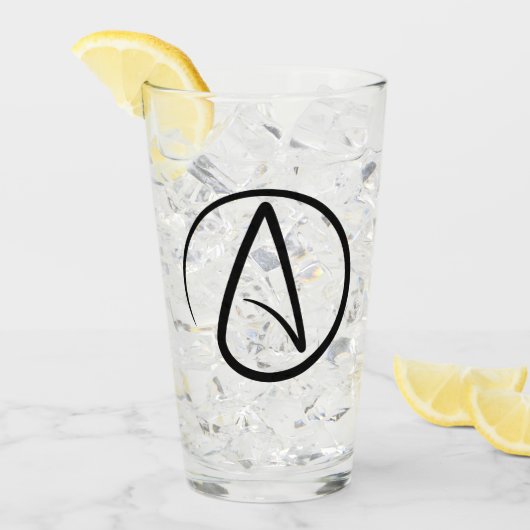 Atheïsme symbool - Atheïstisch teken Glas (Voorkant ijs)
