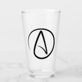 Atheïsme symbool - Atheïstisch teken Glas (Voorkant)