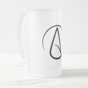 Atheïsme symbool - Atheïstisch teken Matglas Bierpul