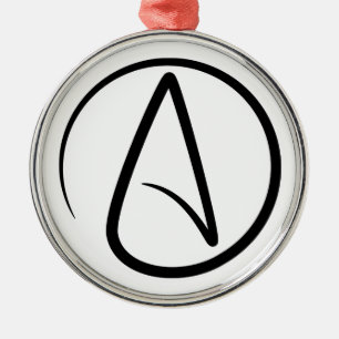 Atheïsme symbool - Atheïstisch teken Metalen Ornament