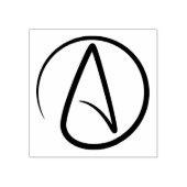 Atheïsme symbool - Atheïstisch teken Rubberstempel (Afrduk)
