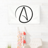 Atheïsme symbool - Atheïstisch teken Spandoek (Insitu)