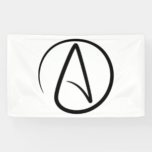 Atheïsme symbool - Atheïstisch teken Spandoek