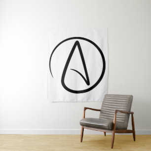 Atheïsme symbool - Atheïstisch teken Wandkleed