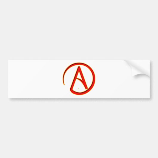 Atheïsme Symbool Bumpersticker (Voorkant)