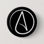 Atheïsme Symbool Religie Ronde Button 5,7 Cm (Voorkant)