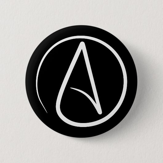 Atheïsme Symbool Religie Ronde Button 5,7 Cm (Voorkant)