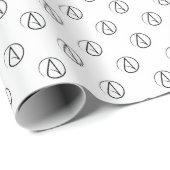 Atheïsme symbool: zwart op wit cadeaupapier (Rol Hoek)