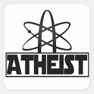 Atheismus Zeichen Vierkante Sticker
