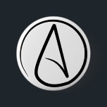 Atheïssymbool Ronde Button 5,7 Cm<br><div class="desc">A is voor het atheïsme.</div>