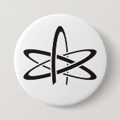Atheïssymbool Ronde Button 7,6 Cm (Voorkant)
