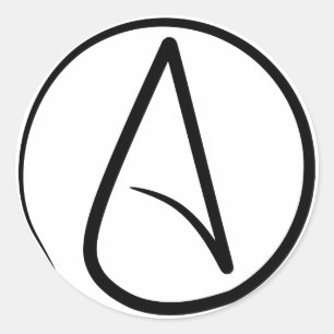 Atheïssymbool Ronde Sticker