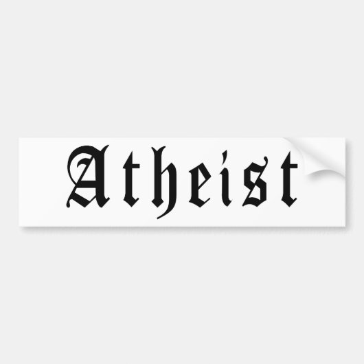 Atheïst 1 bumpersticker (Voorkant)