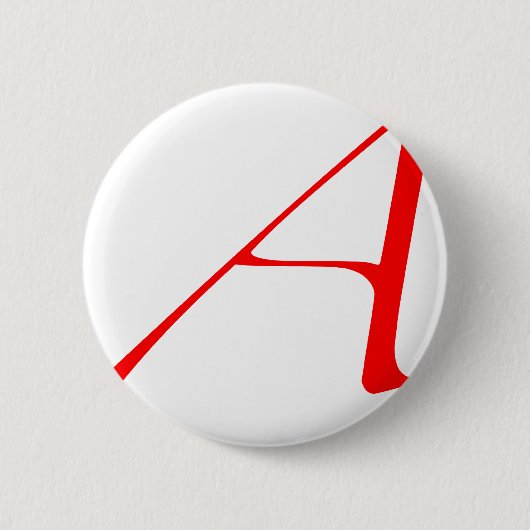 Atheïst A-logo Ronde Button 5,7 Cm (Voorkant)