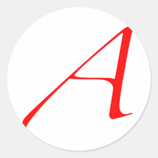 Atheïst A-logo Ronde Sticker
