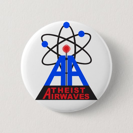 Atheïst Airwaves Pin Ronde Button 5,7 Cm (Voorkant)