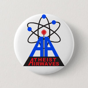 Atheïst Airwaves Pin Ronde Button 5,7 Cm