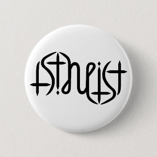 Atheïst Ambigram - Origineel Ronde Button 5,7 Cm