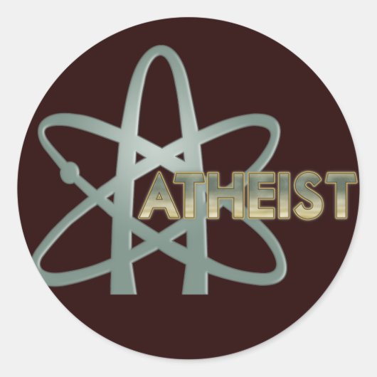 Atheïst (Amerikaans atheïstisch symbool) Stickers (Voorkant)
