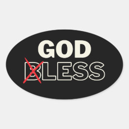 Atheïst Anti Religie "Goddeloos" Ovale Sticker