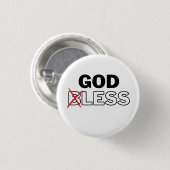 Atheïst Anti Religie "Goddeloos" Ronde Button 3,2 Cm (Voorkant /achterkant)
