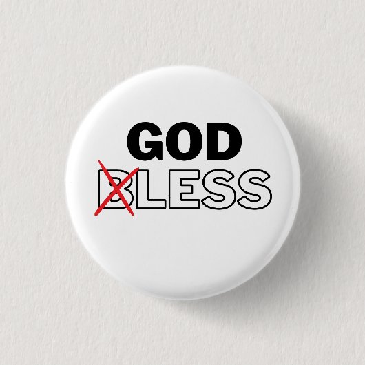 Atheïst Anti Religie "Goddeloos" Ronde Button 3,2 Cm (Voorkant)