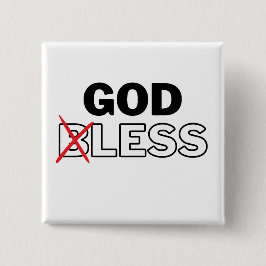 Atheïst Anti Religie "Goddeloos" Vierkante Button 5,1 Cm