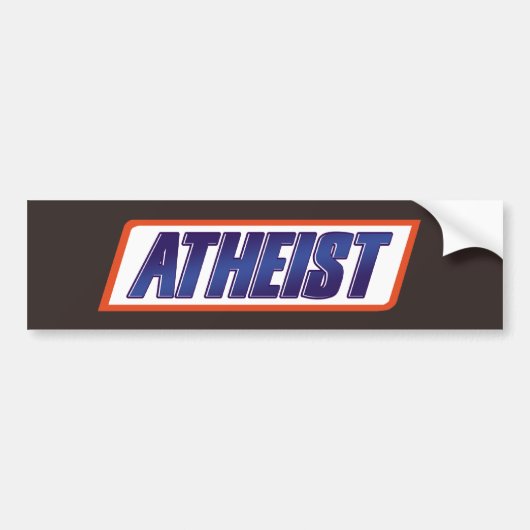 Atheïst Atheïsme Parodie Bumpersticker (Voorkant)
