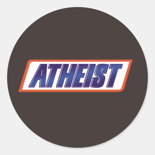 Atheïst Atheïsme Parodie Ronde Sticker (Voorkant)
