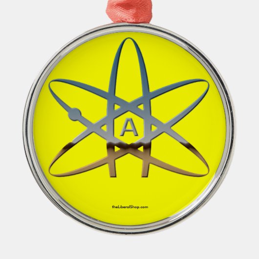Atheïst Atom Ornament Round (Voorkant)