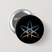 Atheïst Atom Pin Ronde Button 5,7 Cm (Voorkant /achterkant)