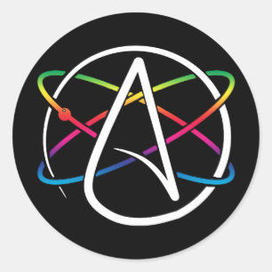 Atheïst Atom Rainbow Ronde Sticker
