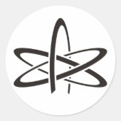 Atheïst Atom Ronde Sticker (Voorkant)