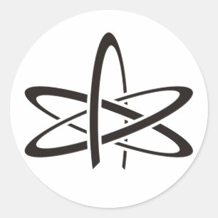 Atheïst Atom Ronde Sticker