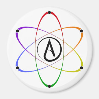Atheist Atom Symbol Rainbow Magneet