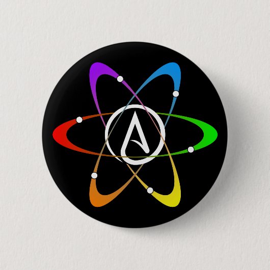 Atheïst Atom-symbool Ronde Button 5,7 Cm (Voorkant)