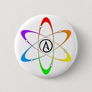 Atheïst Atom-symbool Ronde Button 5,7 Cm
