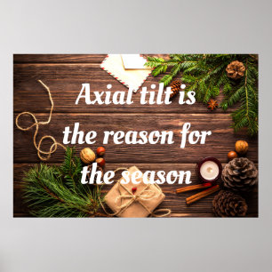 Atheïst "Axial tilt is de reden voor het seizoen" Poster