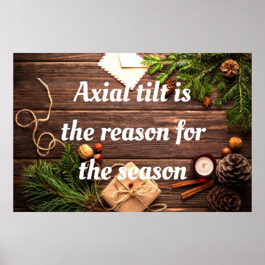Atheïst "Axial tilt is de reden voor het seizoen" Poster (Voorkant)