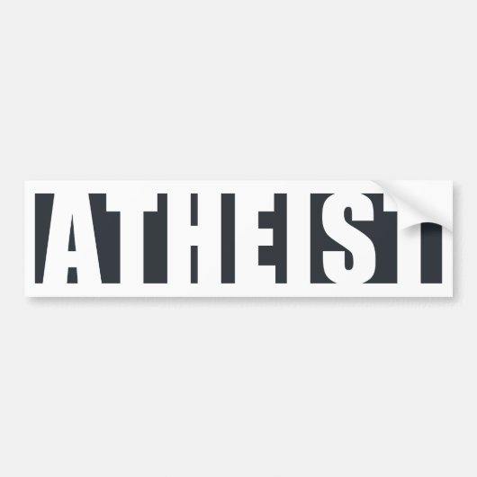 Atheïst binnen bumpersticker (Voorkant)