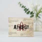 Atheïst Briefkaart (Staand voorkant)