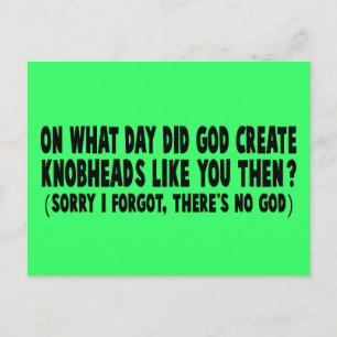 Atheïst Briefkaart