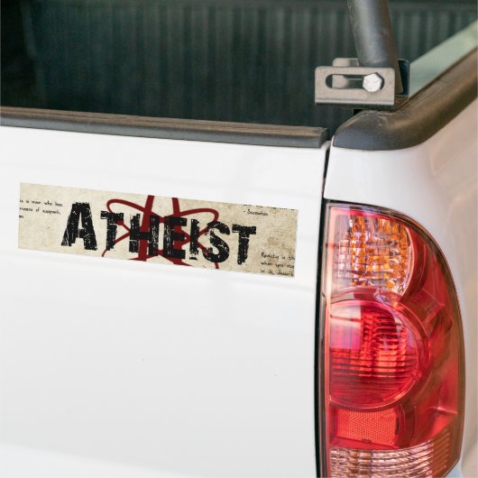 Atheïst Bumpersticker (Op Truck)