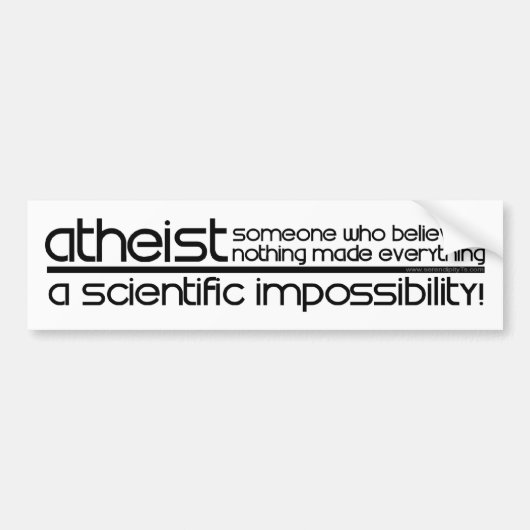 Atheïst Bumpersticker (Voorkant)